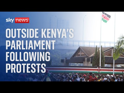 Watch live: Outside Kenya’s parliament after thousands of protesters entered building