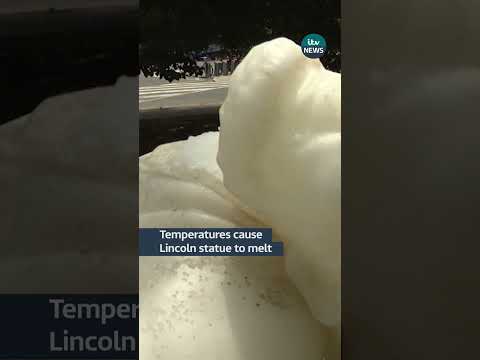 Temperatures cause Lincoln statue to melt #itvnews