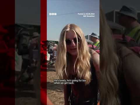 A five-year-old girl stole the show in a Glastonbury Festival TV interview. #Glastonbury #BBCNews