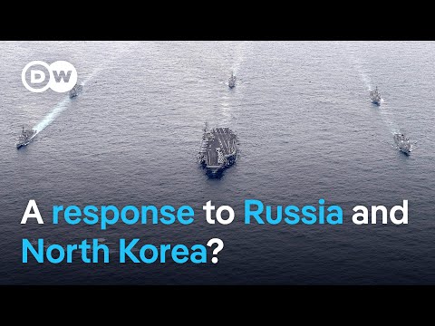 US, South Korea, Japan hold joint large-scale military drills in East Asian waters | DW News