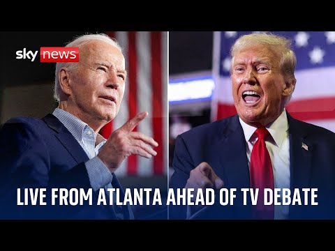 Watch live from Atlanta ahead of Biden v Trump debate