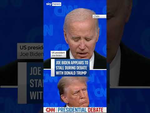 Joe Biden appears to stall during US presidential debate with Donald Trump