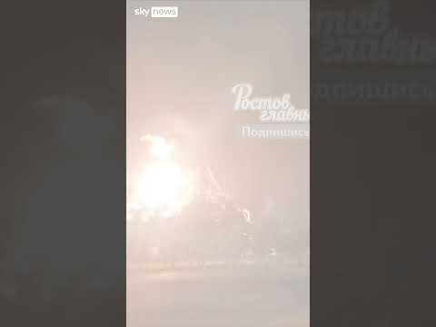 Rostov fire blamed on drone attack