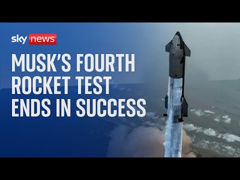 SpaceX: Musk’s huge Starship rocket splashes down in Indian Ocean
