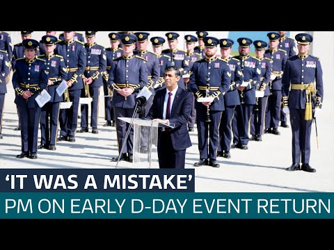 ‘It was a mistake’: Sunak apologises for leaving D-Day events early to take part in TV interview