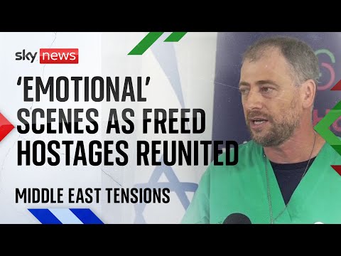 Freed Israeli hostages reunited with families in ‘very, very emotional moments’