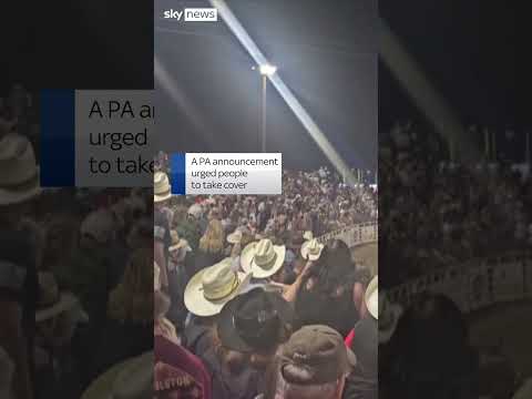 Chaos as rodeo bull jumps fence