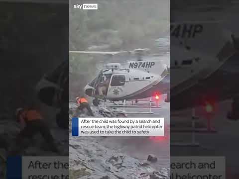 Abducted child rescued by helicopter