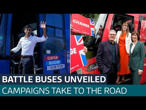 Parties’ pledges target growth and funding as campaign buses unveiled | ITV News