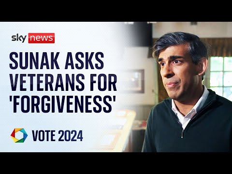 ‘I hope veterans can forgive me’ says Sunak over D-Day gaffe | Election 2024
