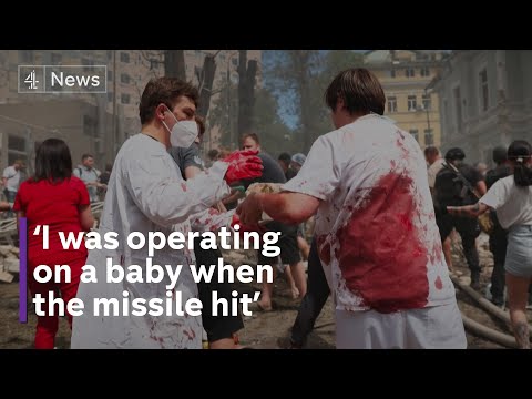 Kyiv mourns after strikes on children’s hospital and across Ukraine kill 42