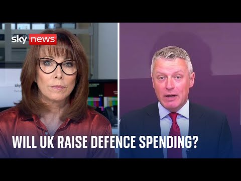 When will the UK raise defence spending to 2.5% of GDP?