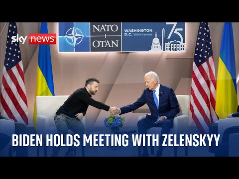 US President Joe Biden meets with Ukrainian President Volodymyr Zelenskyy