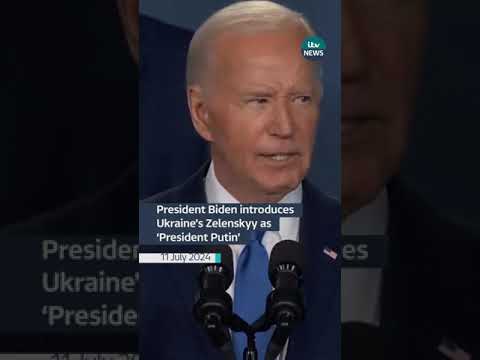 President Biden introduces Ukraine’s Zelenskyy as ‘President Putin’#itvnews #uspolitics