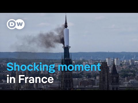 Fire in the world-famous cathedral of Rouen | DW News