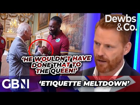 ‘He wouldn’t do this to the Late Queen!’ FURY erupts over cricketer FIST BUMPING the King