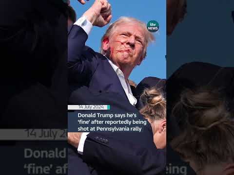 Donald Trump whisked off stage in Pennsylvania after shots reportedly fired #itvnews #news #trump