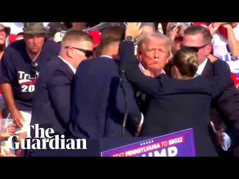 Trump rushed off stage bloodied after multiple gunshots heard at Pennsylvania rally