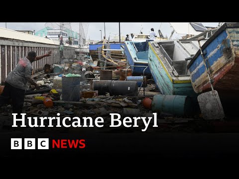 Hurricane Beryl moves towards Jamaica | BBC News