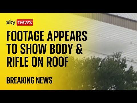 BREAKING: Footage appears to show rifle and body on roof after Trump shot