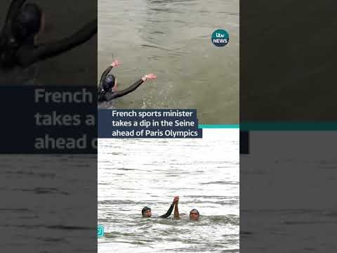 Some people are concerned about Olympians swimming in the Seine  #itvnews #olympics #france