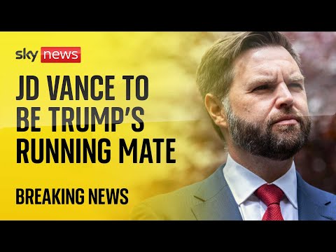 Trump reveals JD Vance as running mate for US election