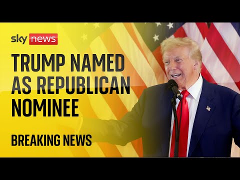 US election: Donald Trump formally named as Republican presidential nominee