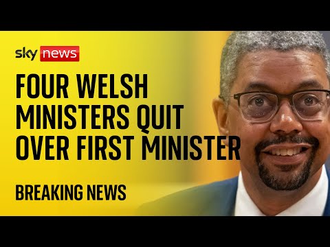 Four ministers resign from Welsh government and say first minister must quit