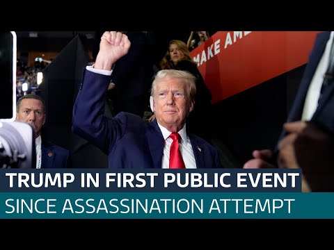 Trump appears at Republican Convention in first public event since assassination attempt | ITV News