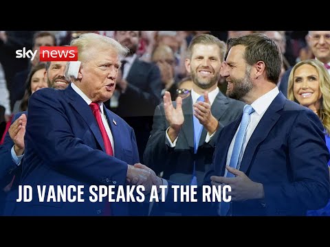 JD Vance delivers his first speech after Donald Trump names him Vice President nominee