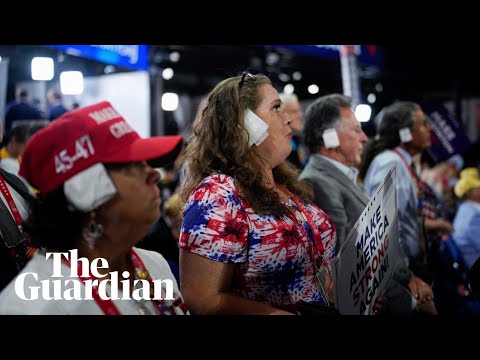 Trump supporters bandage ears in act of solidarity with former president