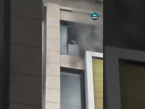 Fire engulfs China shopping centre killing 16 people #itvnews #china #fire
