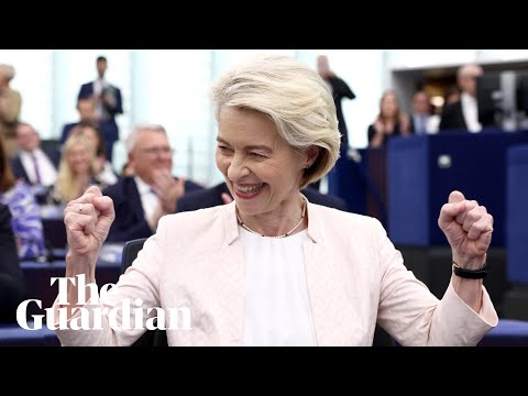 ‘Emotional moment’: Ursula von der Leyen re-elected European Commission president