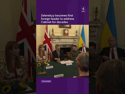 Zelenskyy becomes first foreign leader to address Cabinet for decades