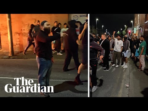 ‘There are children in there’: moment councillor stops violence escalating in Leeds riot
