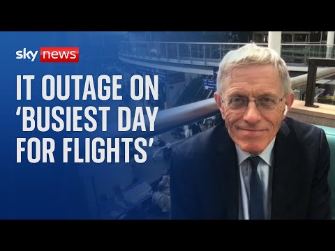 IT outage causes travel chaos with hundreds of planes and passengers in the wrong place