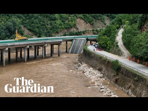 Bridge collapses in China amid floods, leaving several dead and dozens missing