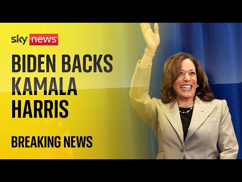 BREAKING: Joe Biden backs Kamala Harris for Democratic nomination