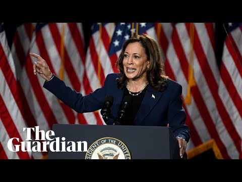 ‘I know Trump’s type’: Kamala Harris tells rally of prosecuting predators and fraudsters