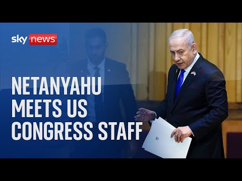 Benjamin Netanyahu meets US congress staff