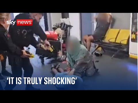 Police officer kicks and stamps on man’s head at Manchester Airport