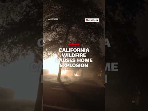 California wildfire causes home explosion