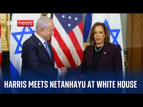 Kamala Harris says she will ‘not be silent’ over suffering in Gaza after meeting Israeli PM