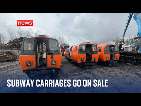 Old subway carriages go up for sale in Glasgow