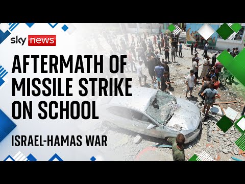 The aftermath of the missile strike on school in Gaza | Israel-Hamas war