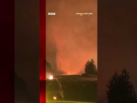 ‘Fire devils’ spotted as California wildfire doubles in size. #ParkFire #Wildfire #BBCNews