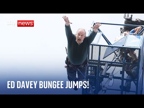 Lib Dem leader Ed Davey bungee jumps as polling day approaches | Election 2024