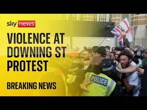 Southport stabbings: Downing Street protest turns violent