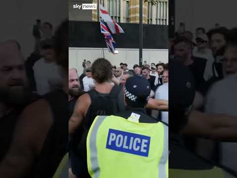 Violence breaks out at Downing Street protest