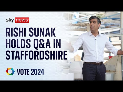 Watch live: Rishi Sunak holds Q&A in Staffordshire as election campaign enters final week